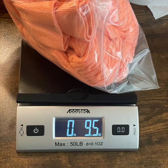 100% Pima Cotton Tangerine Tommy Hilfiger Cable Knit Lightweight Sweater Sz L - Picture 10 of 11